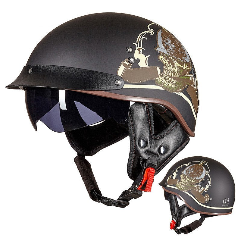 Retro Motorcycle Breathable Helmet