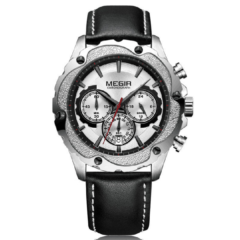 Watch Multifunctional Sports Chronograph Calendar Men's Watch Quartz Watch