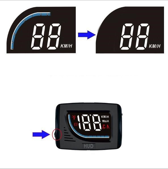 A101 head-up display HUD speed speed water temperature small mileage OBD universal car display