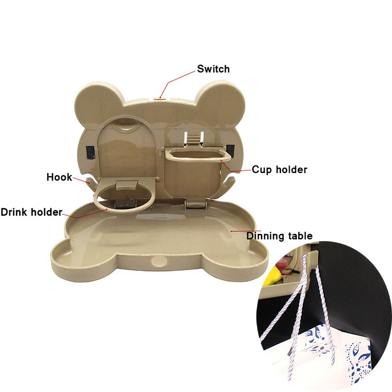 Child Car Seat Table Car Seat Tray Storage Kids Toy Food Water Holder Children Portable Table For Car Baby Food Desk ABS