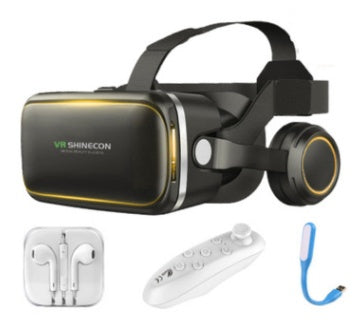 Original VR Shinecon  Gafas De Realidad Virtual 120 Fov 3D Gafas Google Carton Con Auriculares Estereo Caja Para Smartphone