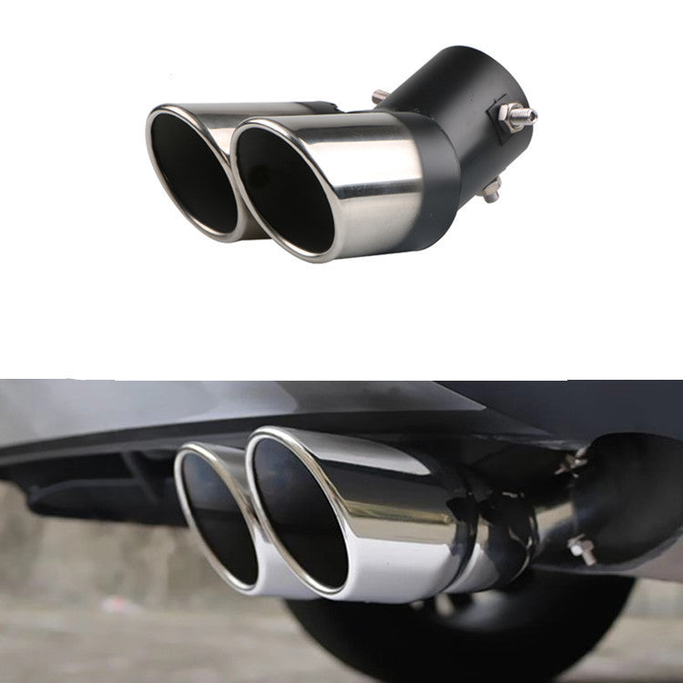 Car Tail Throat Grilled Blue Bend Car eExhaust Muffler Flue