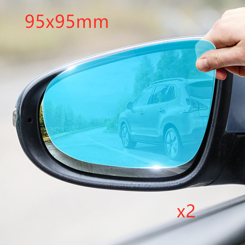 Rain proof film for automobile rearview mirror