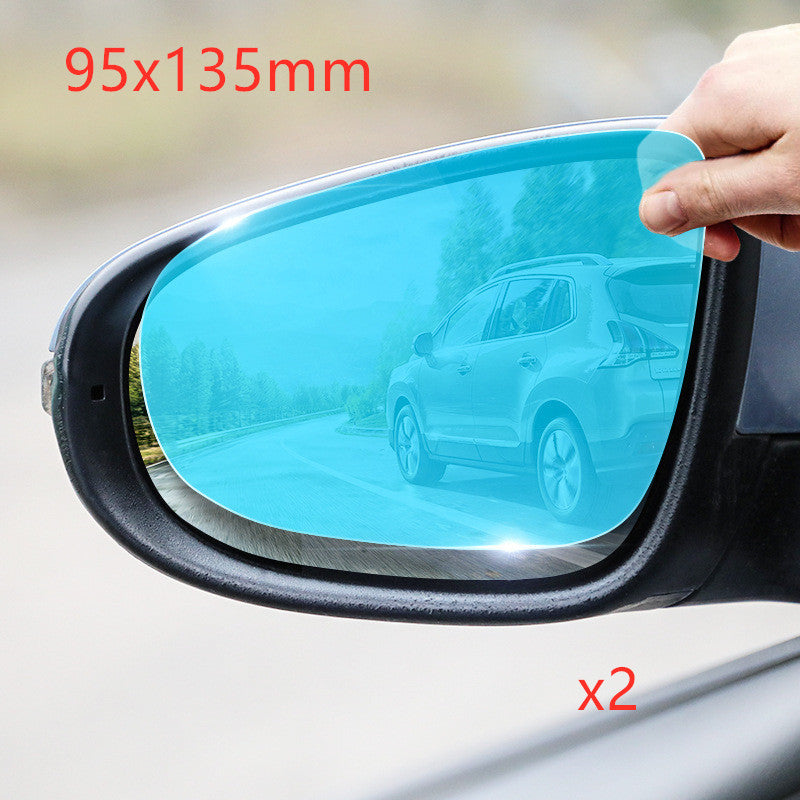 Rain proof film for automobile rearview mirror