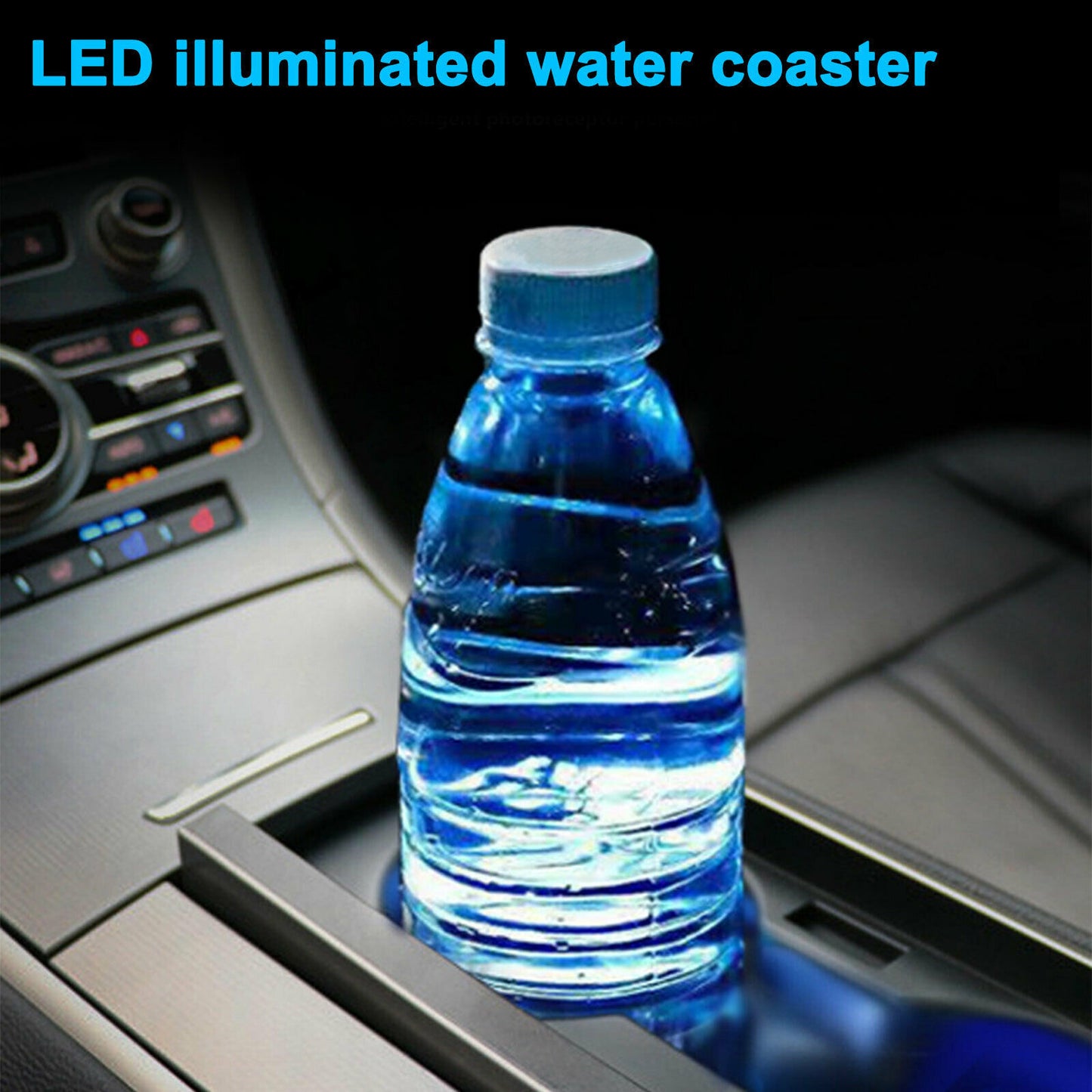 USB Charging Car Led Cup Holder Water Bottom Mat