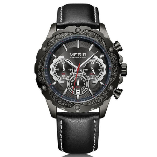 Watch Multifunctional Sports Chronograph Calendar Men's Watch Quartz Watch