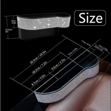 Car Accessories Diamond-studded Seat Storage Box