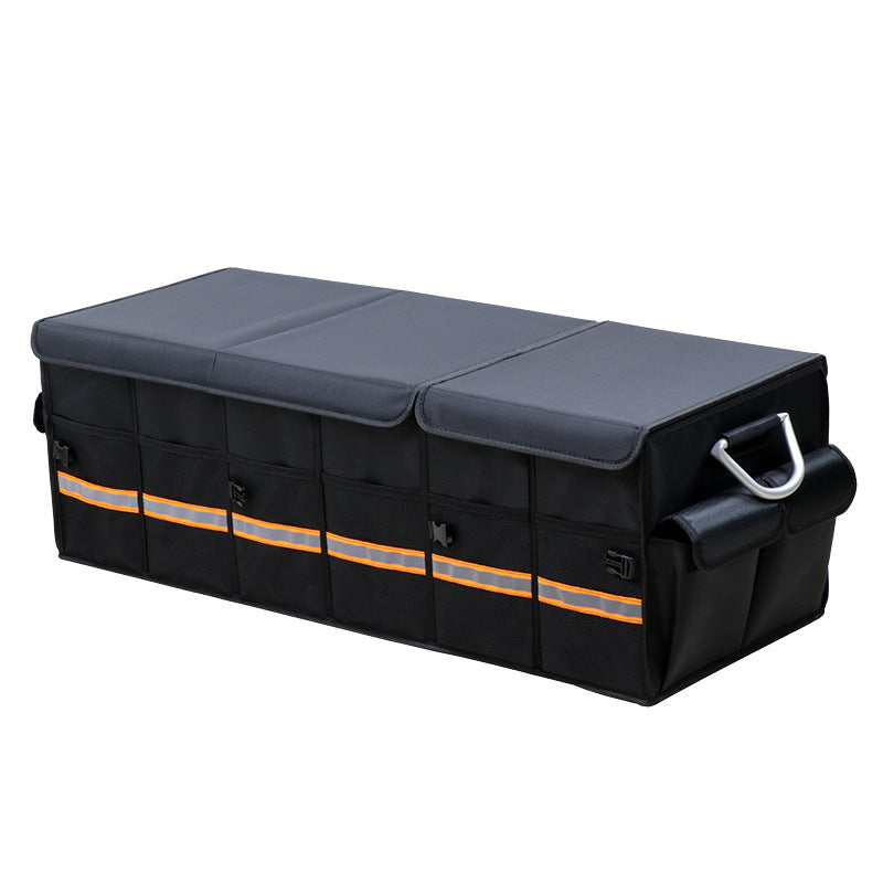 Car Trunk Organizer Foldable Cover Heavy Duty Collapsible Car Trunk Storage Box Car Cargo Trunk Bag With Lid For Sedan SUV