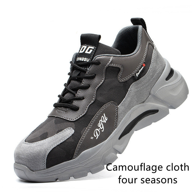 Men's Safety Shoes Anti-smashing And Anti-piercing Steel Toe