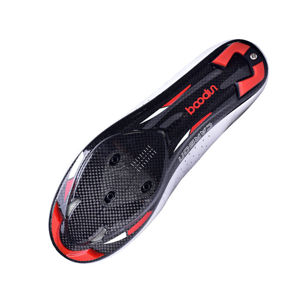 Outdoor Shock-absorbing Leather Carbon Fiber Cycling Shoes