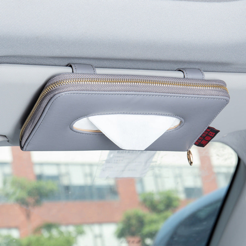 Sun Visor Seat Back Hanging Type Car Interior Tissue Box Tissue Cover