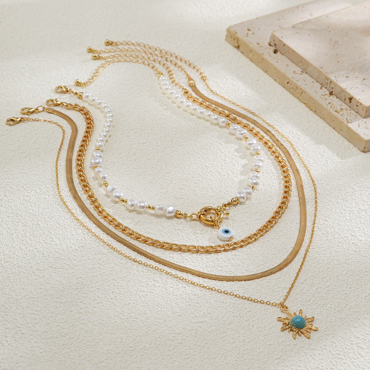 Ethnic Style Special-shaped Stringed Pearls Necklace