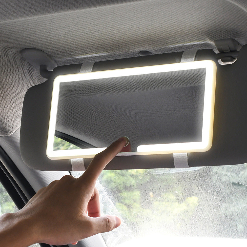 Automotive Sun Louver Makeup Mirror Dimming With Light