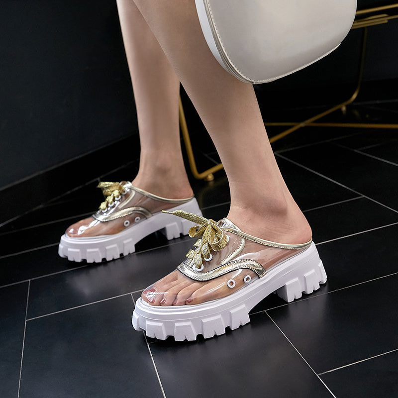 Baotou Platform Lazy Shoes Without Heels