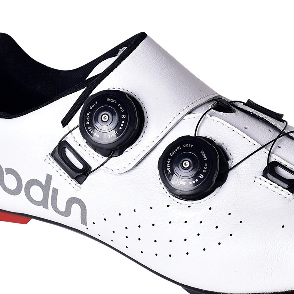 Outdoor Shock-absorbing Leather Carbon Fiber Cycling Shoes